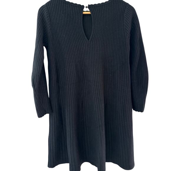Sezane Luxe Merino Wool Blend Ribbed Janice Mini Dress Black Size XS - Picture 4 of 11